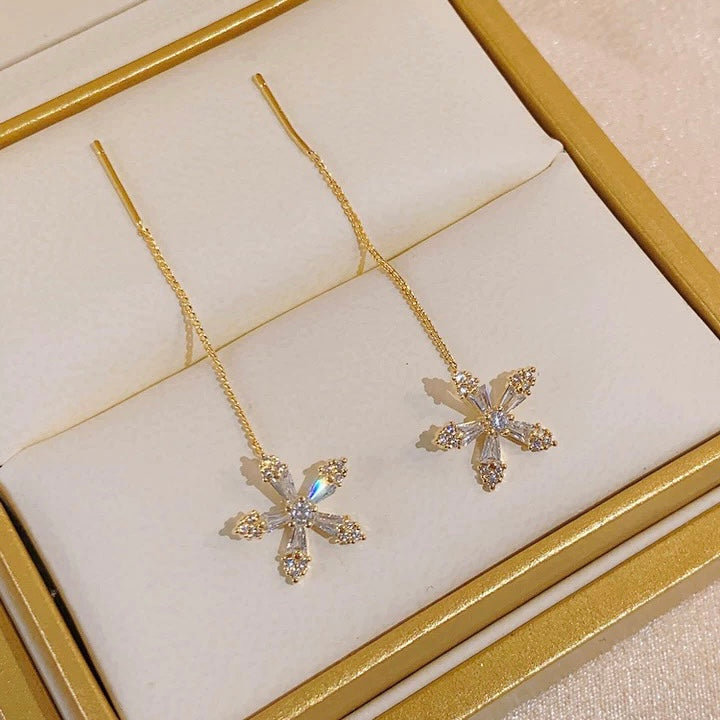 Threader earring with flower | 14k gold filled | koiatelier.com – Koi  Atelier